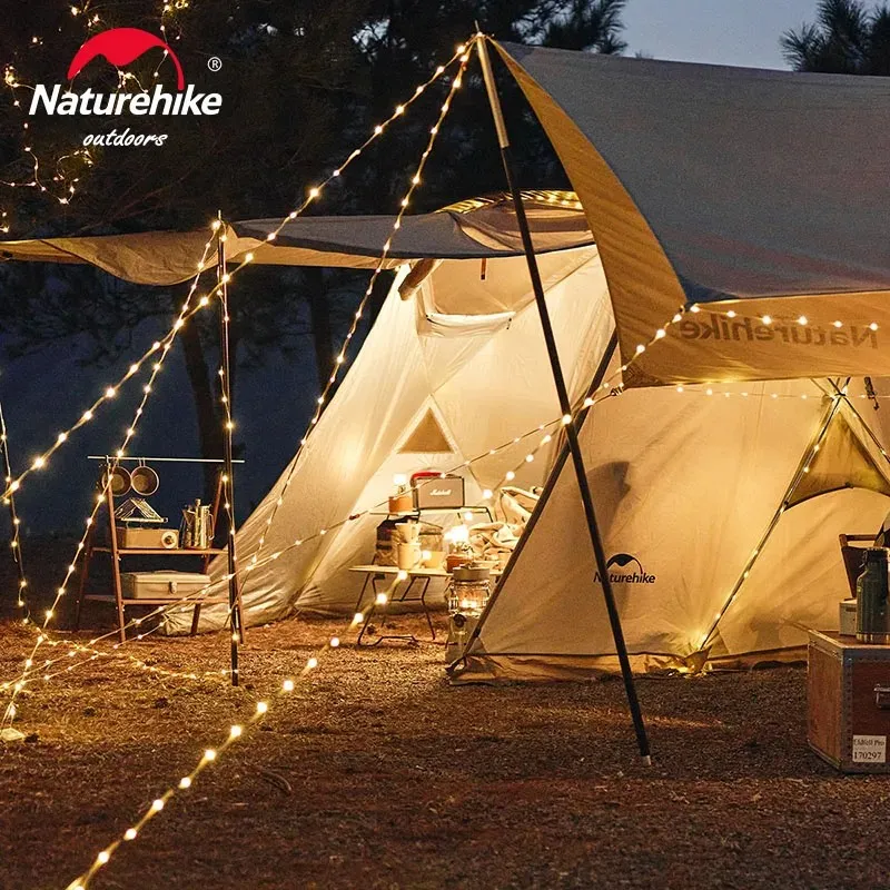 NATUREHIKE Wygodna lampa kempingowa: wodoodporna, solarna i przenośna